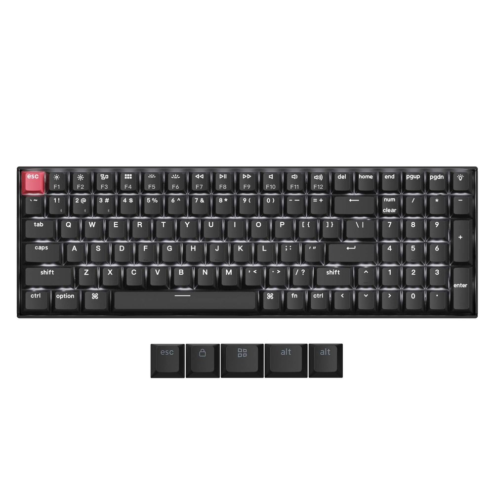 Keychron K4 QMK Wireless Custom Mechanical Keyboard, 96% Layout Bluetooth/USB-C Programmable, White Backlit Super Banana Switch NKRO Gaming Keyboard for Mac/Windows/Gamers, Version 3