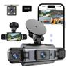 4 Channel WiFi Dash Cam with 32GB Card, 4 * 1080P Dash Camera for Cars Front and Rear Left Right,3IPS Screen Dashcam with 360 Surveillance APP Control, 24H/7 Parking Mode,Night Vision G-Sensor view 1