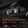 4 Channel WiFi Dash Cam with 32GB Card, 4 * 1080P Dash Camera for Cars Front and Rear Left Right,3IPS Screen Dashcam with 360 Surveillance APP Control, 24H/7 Parking Mode,Night Vision G-Sensor view 2