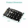2 in 1 M.2 NVME SSD Key M + NGFF SATA SSD Key B to U.2 SFF-8639 Adapter Car view 2
