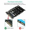 2 in 1 M.2 NVME SSD Key M + NGFF SATA SSD Key B to U.2 SFF-8639 Adapter Car view 4