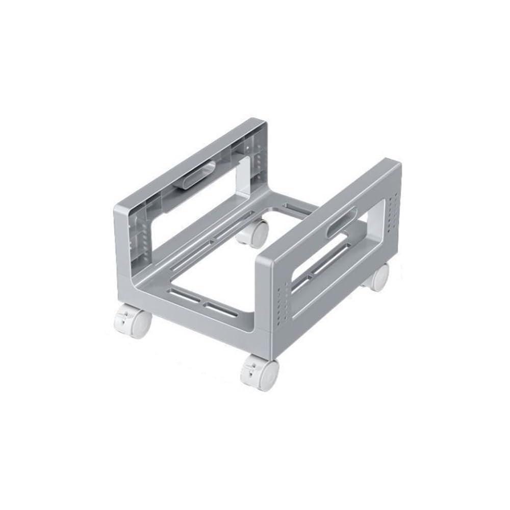 LUYOUBOZHU Computer Tower Stand PC Tower Stand, PC Tower Stand Holder with Rolling Caster Wheels, Mobile CPU Stand for Floor Carpet Gaming PC Case Rolling Desk(Gray)