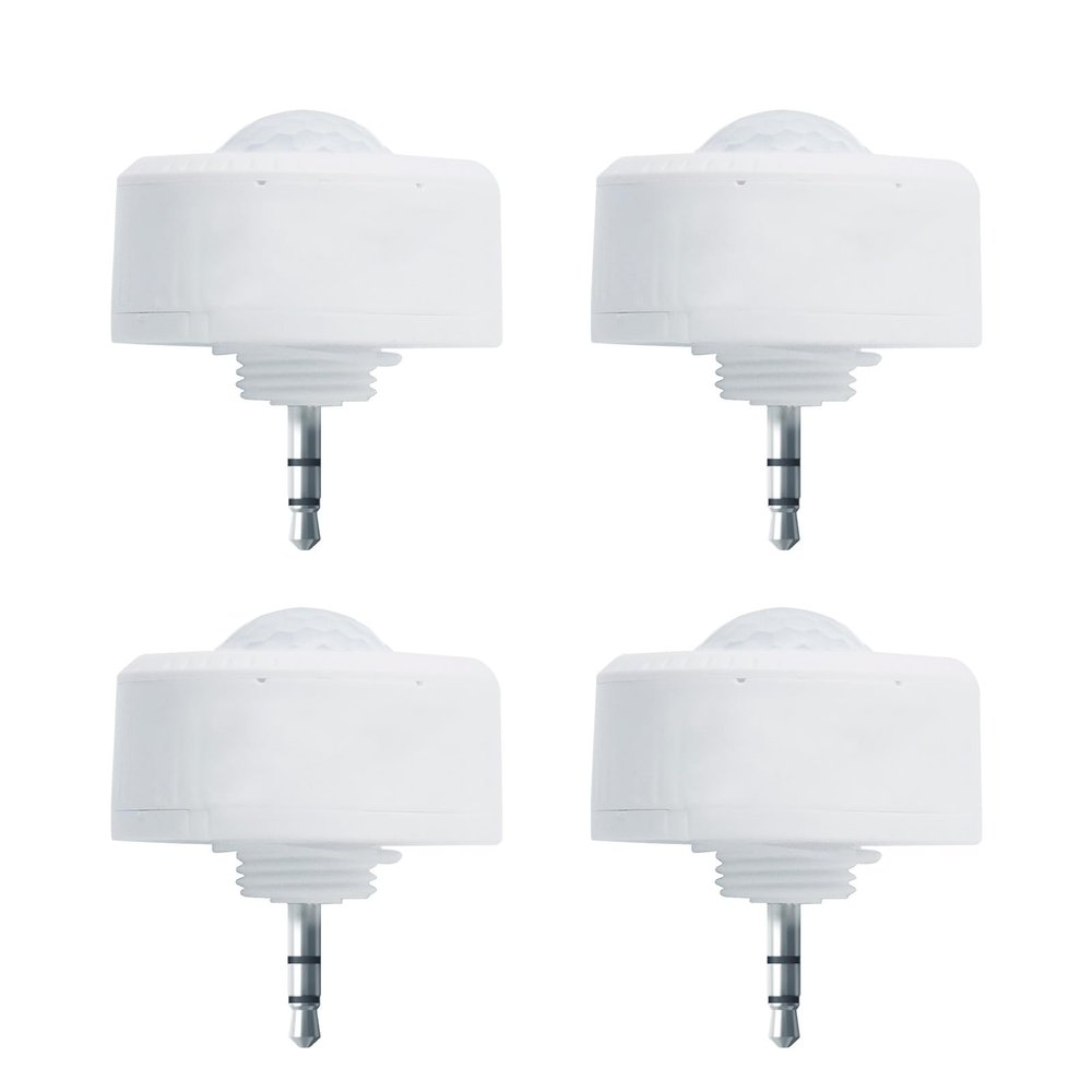 RUN BISON Ceiling Sensor PIR Occupancy Motion Detector for LED Linear High Bay Light, 40 FT Ceiling and 50 FT Wall Mount Detection Diameter, Commercial/Industrial Grade, 4 Pack