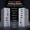 TobenONE DisplayLink Docking Station 3 Monitors, 14-in-1 Triple Monitor Dock for M1-M5 MacBook/Mac mini, Windows, Chrome (3HDMI, 120W Power Supply, 5 USB, Home Office & Professional Workspace view 2
