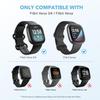 Two-Tone Floral Engraved Band Compatible with Fitbit Versa 3/4/ Sense 2 Bands, Cute Flower Soft Silicone Sport Strap Bracelet Wrist Band for Fitbit Sense/Versa 3/4 Women Men view 3