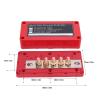 48V 300A 5 Way Power Distr. Block M8 X 5, Heavy Duty Bus Bar for Vehicles Boats RVs, with Flame Retardant Material, Modular Design for Easy Wiring (Red: Positive Line Connection) view 4