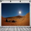 Loccor 17x10ft Fabric Sahara Desert Backdrop Desert Sand Dunes Camp Night Starry Sky Moon Background for Desert Camping Party Decorations Baby Shower Portrait Photo Studio Props view 1