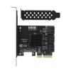 PCI-E Express to 6 Ports SATA 3.0 Controller Expansion Card Adapter 6Gbps for PC view 1