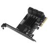 PCI-E Express to 6 Ports SATA 3.0 Controller Expansion Card Adapter 6Gbps for PC view 2