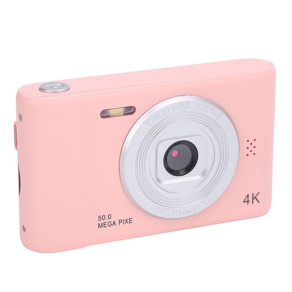 Digital Camera, 4K Video Camera with 8X Digital Zoom 2.4in Screen, Built in Mic, 50MP Anti Shake Vlogging Camera Compact Small Camera for Children Teens (64GB)