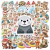 100Pcs Cute Otter Stickers, Waterproof Sticker for Water Bottle Laptop Phone Cases Planner Skateboard Luggage Helmet Party Favor Decor, Otter Gifts for Otter Lovers view 1
