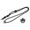 ASHATA Action Camera Hanging Lanyard for ONE X3 X4 for Pocket 3, Anti Loss Rope with Adjustable Nylon Shoulder Strap, 1/4 Inch Screw (Black Rope Black Knot) view 1