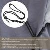 ASHATA Action Camera Hanging Lanyard for ONE X3 X4 for Pocket 3, Anti Loss Rope with Adjustable Nylon Shoulder Strap, 1/4 Inch Screw (Black Rope Black Knot) view 2