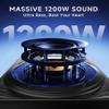 1200W Subwoofer, Slim Underseat Car Subwoofer and Amp Package with Ambient Light, Individual Control for Low Pass/Gain/Boost Bass, Loud Stereo Sound, Deep Bass Perfect for Truck/SUV/Jeep/MPV (Black) view 2