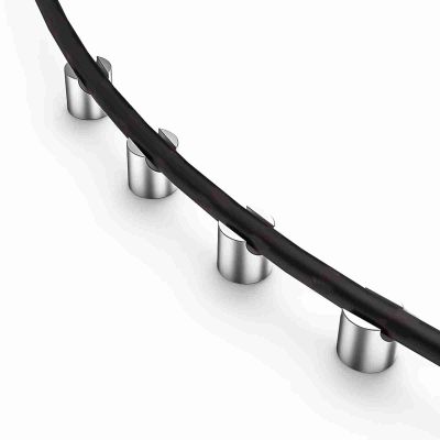 4pcs HiFi Cable Clamp, HiFi Cable Stabilizer, Subwoofer Shock Absorber, Power Loudspeaker Cable Feet, Speaker Cable Riser Clip for Audiophiles (Silver)