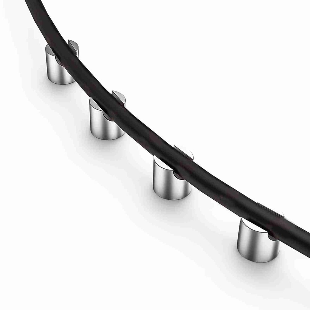 4pcs HiFi Cable Clamp, HiFi Cable Stabilizer, Subwoofer Shock Absorber, Power Loudspeaker Cable Feet, Speaker Cable Riser Clip for Audiophiles (Silver)