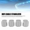 4pcs HiFi Cable Clamp, HiFi Cable Stabilizer, Subwoofer Shock Absorber, Power Loudspeaker Cable Feet, Speaker Cable Riser Clip for Audiophiles (Silver) view 4