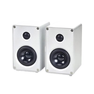HIONJIN Audio Aluminum Alloy Speaker Desktop 2.0 Channel Two-Way Passive Stereo Computer Surround Wall Hanging(D)