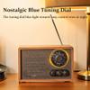 LoopTone AM FM Radio for Home,Bluetooth in/Out Retro Wood Radios with AUX in,Headphone Jack, Vintage Table Radio with Treble Bass Control for Kitchen Living Room with Rotary Knob view 3