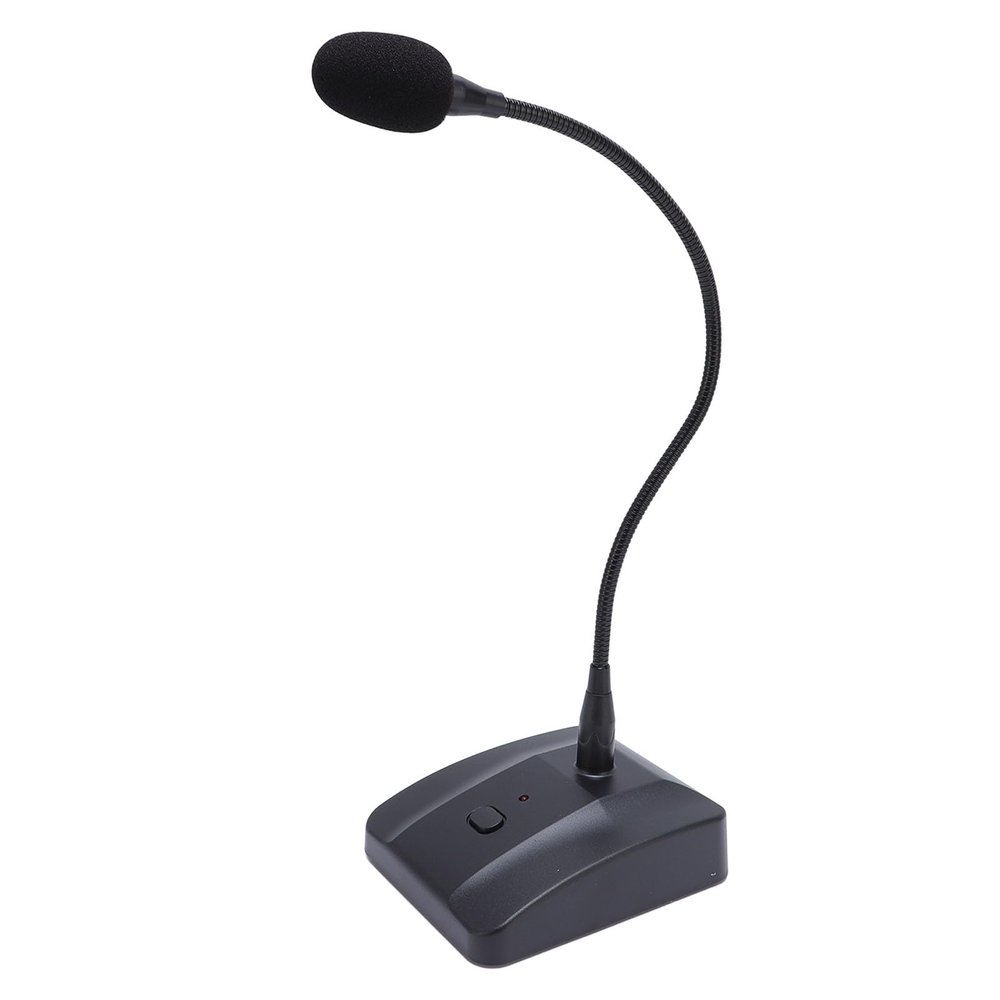 ASHATA Desktop Gooseneck Wired Microphone, Table Mounted Corded Voice Condenser Mic, Cardioid XLR Desk Mic Adjustable Gooseneck for Lectures Meetings Streaming Video Conferencing