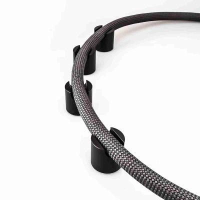 4pcs HiFi Cable Clamp, HiFi Cable Stabilizer, Subwoofer Shock Absorber, Power Loudspeaker Cable Feet, Speaker Cable Riser Clip for Audiophiles (Black)