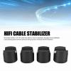 4pcs HiFi Cable Clamp, HiFi Cable Stabilizer, Subwoofer Shock Absorber, Power Loudspeaker Cable Feet, Speaker Cable Riser Clip for Audiophiles (Black) view 3