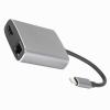 3 in 1 Type C Adapter, Type C to HD Multimedia Interface Docking Station with RJ45, USB 3.0, 4K Support, MetalABS Material, Sturdy Converter view 3