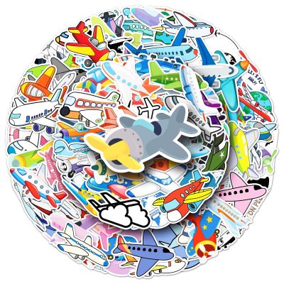 100 Packs Airplane Stickers Water Bottles Laptop Phone Computer Guitar Skateboard Hydroflasks Aircraft Vinyl Sticker Waterproof Aesthetic Trendy Decals for Kids Teens Girls Adults