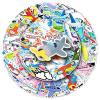 100 Packs Airplane Stickers Water Bottles Laptop Phone Computer Guitar Skateboard Hydroflasks Aircraft Vinyl Sticker Waterproof Aesthetic Trendy Decals for Kids Teens Girls Adults view 1