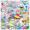 100 Packs Airplane Stickers Water Bottles Laptop Phone Computer Guitar Skateboard Hydroflasks Aircraft Vinyl Sticker Waterproof Aesthetic Trendy Decals for Kids Teens Girls Adults view 2