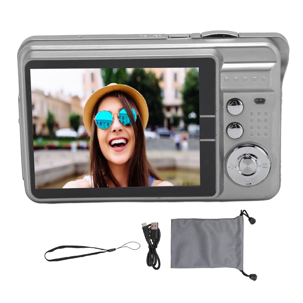 48MP 4K Digital Camera, Autofocus 8X Zoom Autofocus, HD 2.7 Inch Screen, Compact Photography Camera with Fill Light, Anti Shake Travel Camera for Teens Kids, Travel Camera