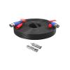 AKINGUAR 60ft All-in-One Video Power Cables, BNC Extension Surveillance Camera Cables for CCTV Security DVR System Installation, Included BNC Connectors and Cable Clips view 1