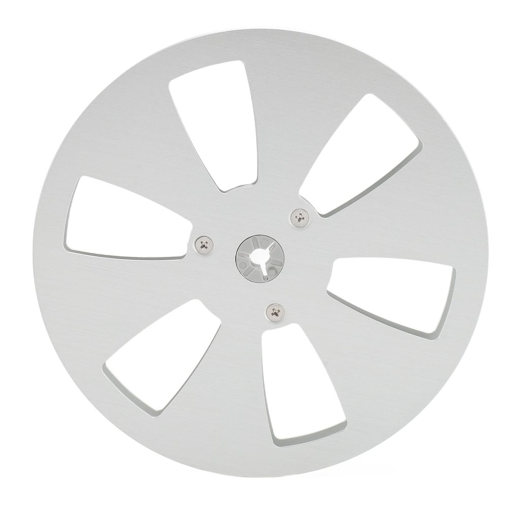 1/4 7 Inch Empty Tape Reel, 6 Hole Aluminum Alloy Opening Reel Sound Takeup Reel for Reel to Reel Tape Player