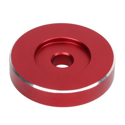 Aluminum Record Adapter for Record Player, Standard Turntable Adapter, Easy Installation, Improved Sound Quality, Sturdy and Stable RPM Accessory (Red)