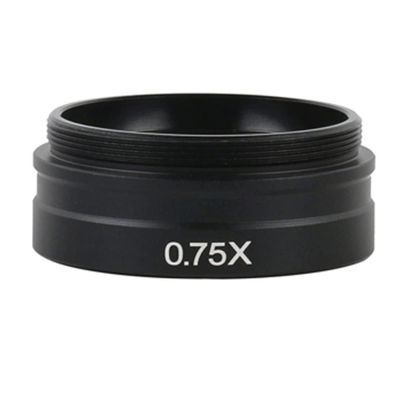 JOEBO Microscope Kit 0.75X 0.5X 2.0X 0.35X Auxiliary Objective Glass Len for 130X 180X C Mount Lens Microscope Lens Adapters(0.75X Objective)