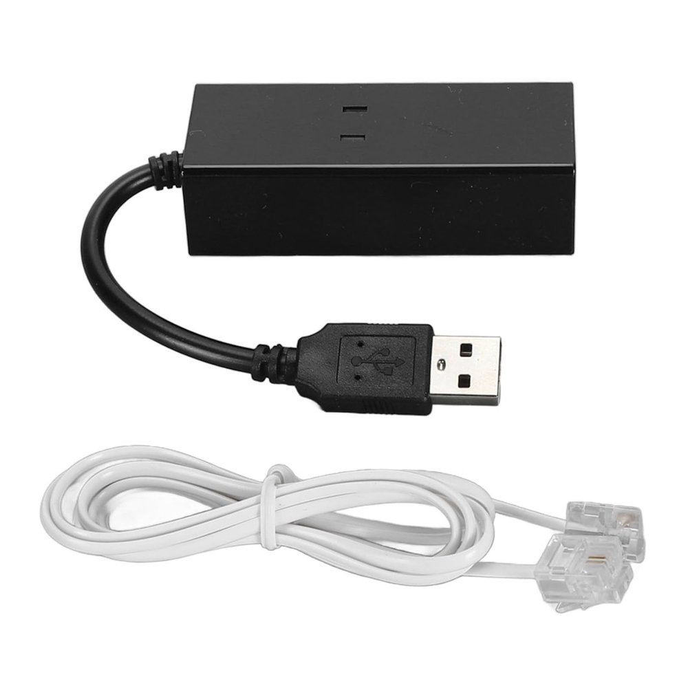 USB 56k to Ethernet Adapter, External Dial Up Fax Data Modem, Fax Modem to Gigabit Ethernet Adapter Compatible for for MacBook, Exterior Pro, PC with 7 Vista Mac