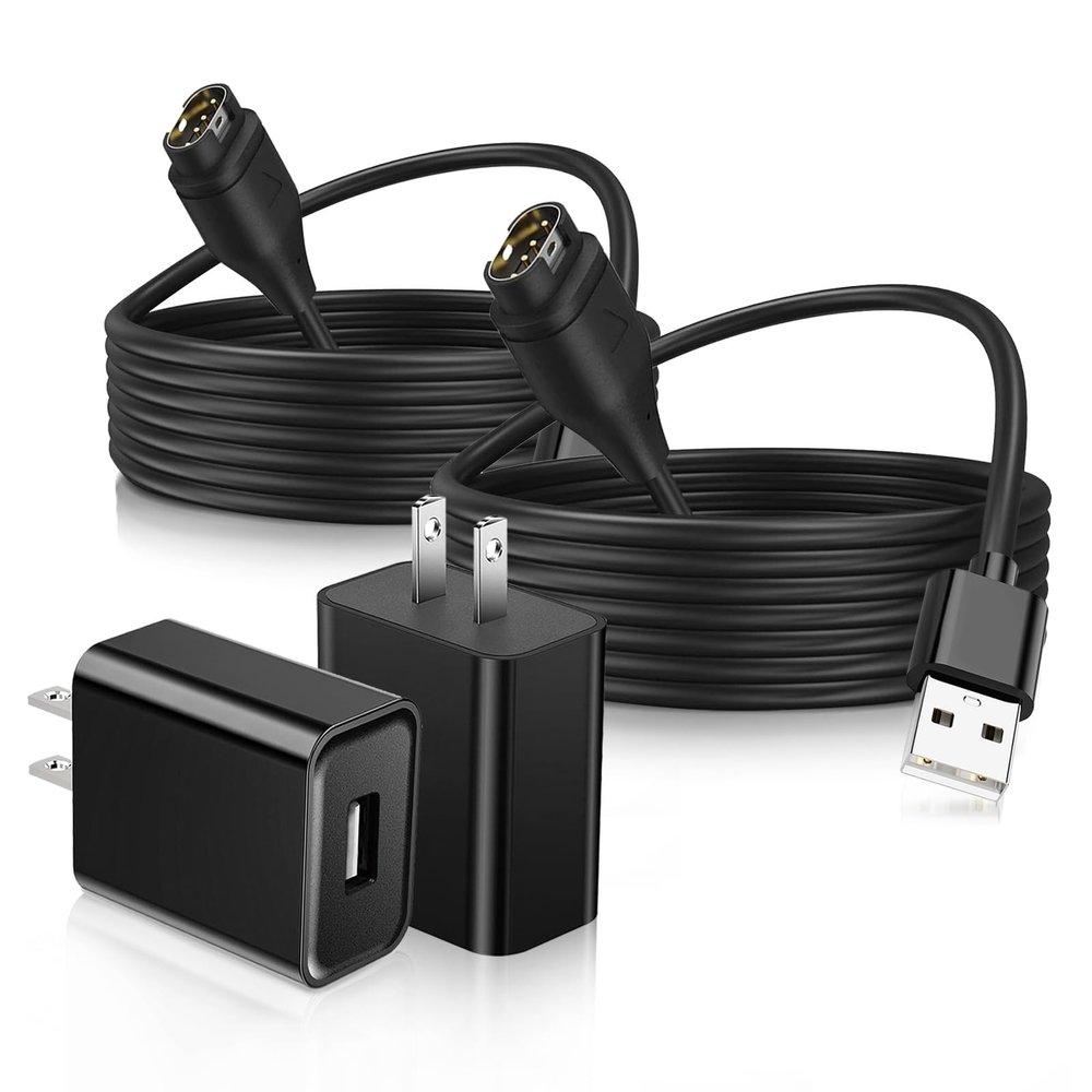 2 Pack Wall Fast Charger for Garmin Charger for Garmin Fenix 8 7 6 6X 5 5S Forerunner 55/255/745, Venu Sq 2 Plus 2S 3S,Vivoactive 5 4 4S, Instinct 2 2S 2X 3 GPS Smartwatch Magnetic Charging Cable Cord
