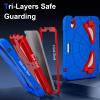AKABEILA Compatible with Apple iPad mini 6 2021/iPad mini 7 2024 Tablet CaseLightweight Shockproof Rugged Protective Cover with Kickstand for Kids Children Boys Babies Blue Red view 2