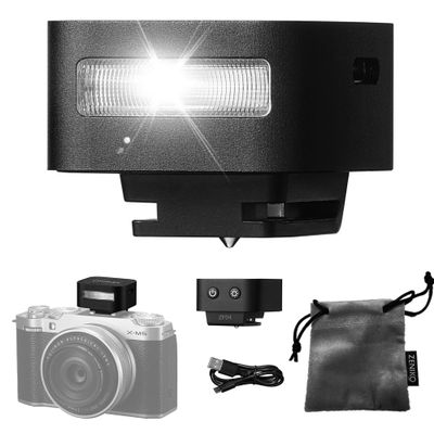 Zeniko ZF04 Mini Camera Flash Speedlite 2 Power Levels, 372 Flashes at Full Power CCT 6500k 200k with Universal Hot Shoe Mount,3s Fast Recycling for Sony/Canon/Nikon DSLR (Black, ZF04)