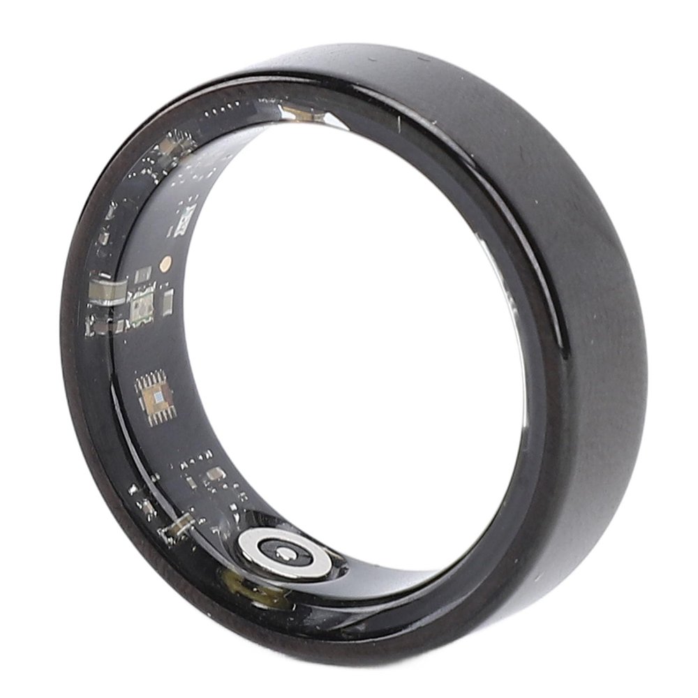 Smart Ring for Men and Women, Black Fitness Tracker, Health Temperature Step Sleep Monitoring, Fashionable Sport Smart Rings, APP for iOS & Android (10)