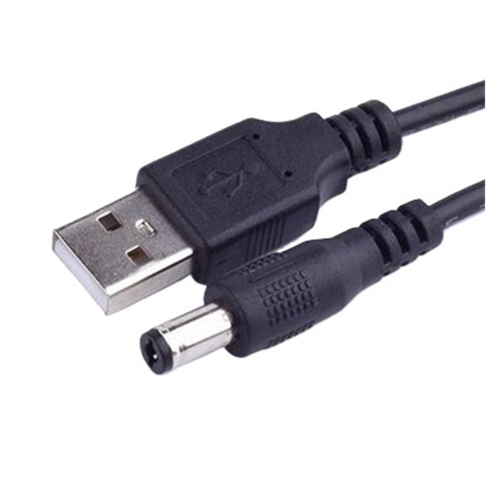 ACGTUY Power Cable USB to DC 4.0mm X 1.7mm 2.0x0.6mm 2.5x0.7mm 3.5x1.35mm 5.5x2.1mm 5.5x2.5 1.0M 2A Support 5V Connector Cable(DC 5.5x2.5,White Straight)