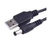 ACGTUY Power Cable USB to DC 4.0mm X 1.7mm 2.0x0.6mm 2.5x0.7mm 3.5x1.35mm 5.5x2.1mm 5.5x2.5 1.0M 2A Support 5V Connector Cable(DC 5.5x2.5,White Straight) view 1