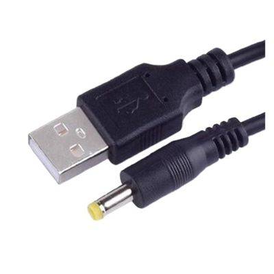 ACGTUY Power Cable USB to DC 4.0mm X 1.7mm 2.0x0.6mm 2.5x0.7mm 3.5x1.35mm 5.5x2.1mm 5.5x2.5 1.0M 2A Support 5V Connector Cable(DC 4.0x1.7,Black Straight)