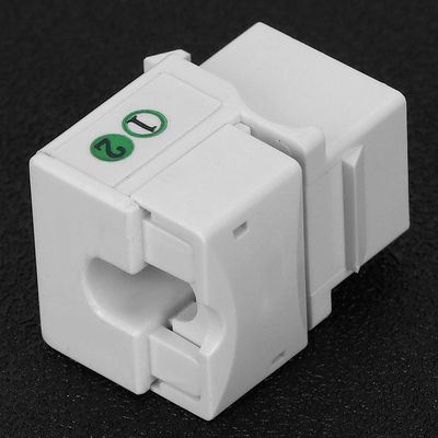 5PCs Telephone Voice Module Network Wiring Accessory with Dust Cover, Single Port RJ11 Cat 3 Connector, Suitable for Network Engineering Integrated Wiring, Marked for Easy