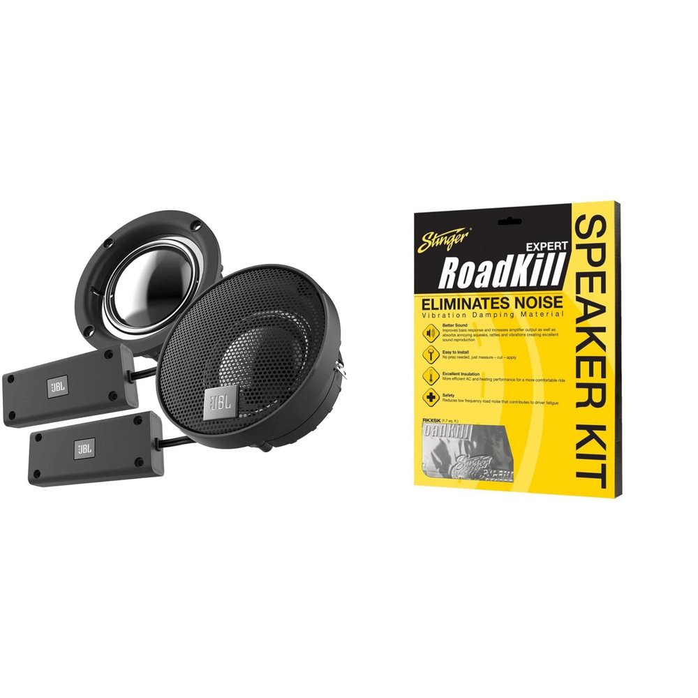 JBL STADIUM22S 2 1/2" Stadium Series Car Audio Midrange Upgrade System with RKXSK Roadkill Speaker Sound Deadening Kit 2-Peice: 1.7sq-ft Total (10 x 12)
