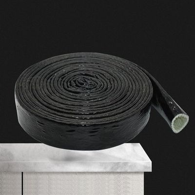 10 Feet Length Heat Shielded Fire Thermo Armor Fire Sleeve 3/8" ID,Silicone Coated Fiberglass Heat Protection for Automotive Hose Lines & Electrical WiringBlack 3/8" x10 Feet