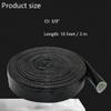 10 Feet Length Heat Shielded Fire Thermo Armor Fire Sleeve 3/8" ID,Silicone Coated Fiberglass Heat Protection for Automotive Hose Lines & Electrical WiringBlack 3/8" x10 Feet view 2