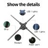 3D Hologram Fan,HD LED Hologram Fan WIFI Projector with 700 Library Video,Animated Holographic Projector Display for Stores, Shops, Christmas Tree (25.6INAPP+WIFI+Bluetooth+Remote)) view 2