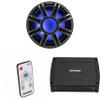 Kicker 51MWF124 - MWF 12-Inch Premium Marine Subwoofer (Free-air) 4-ohm & 48KXMA4002 Marine Amp Bundle (Includes LED Remote) view 1