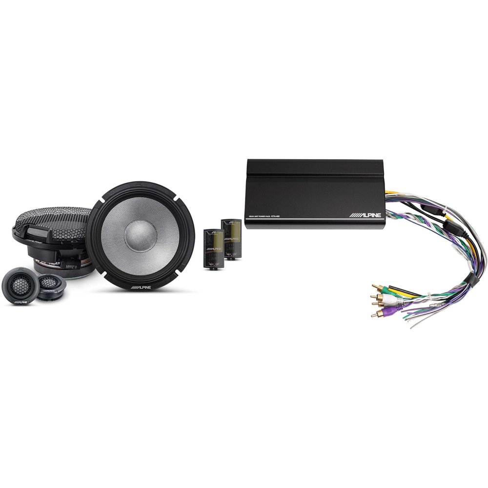 Alpine KTA-450 4 Ch.Power Pack Amp w/ R2-S65C R-Series Speakers